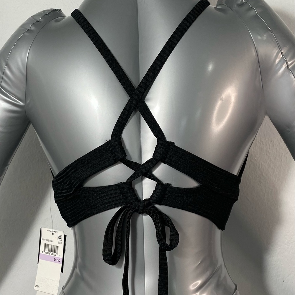 NWT Hula Honey bikini top, fits D/DD, back tie - Picture 3 of 5